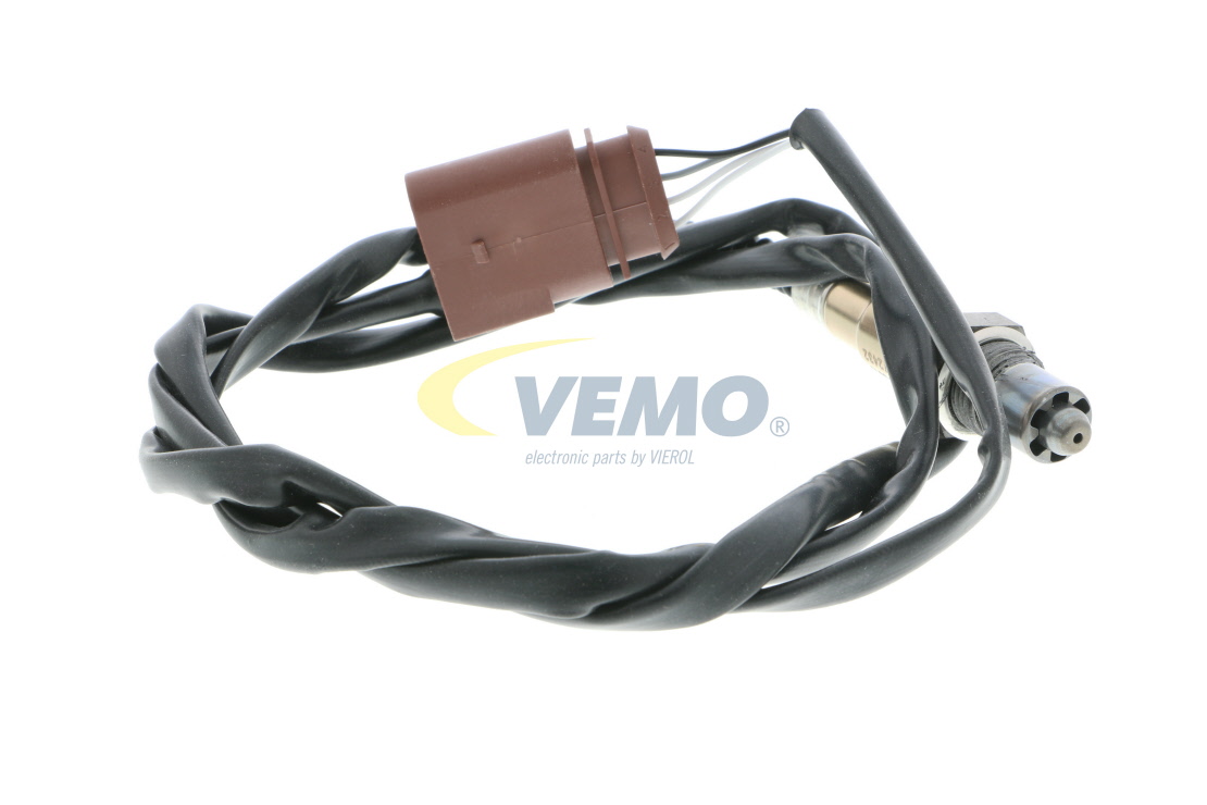 VEMO Original Quality V10-76-0017 Lambda sensor Rear, after catalytic converter, M18 x 1,5, Diagnostic Probe, Thread pre-greased, brown, 4, D Shape