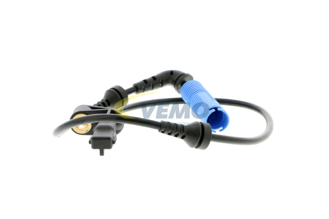 V20-72-0491 VEMO Wheel speed sensor BMW Left Front, Front Axle Left, with cable, for vehicles with ABS, Hall Sensor, Active sensor, 2-pin connector, 568mm, 640mm, 12V, blue