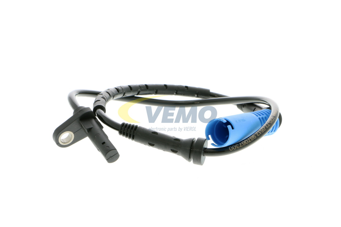 VEMO Original Quality V20-72-0512 ABS sensor Front Axle Left, Front Axle Right, with cable, for vehicles with ABS, Hall Sensor, 2-pin connector, 580mm, 680mm, 12V, blue, round