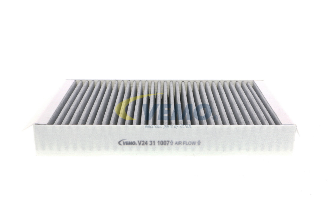 VEMO Original Quality V24-31-1007 Suodatin, sisäilma Aktiivihiilisuodatin, 266 mm x 156 mm x 34 mm, Aktiivihiili