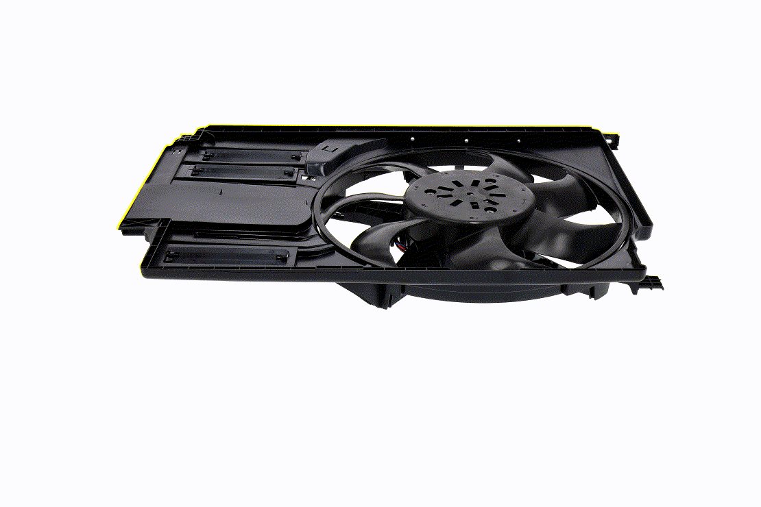 VEMO V20-01-0043 Ventilateur Moteur pour véhicules avec attelage de remorque 440mm 12V 600W avec cadre du ventilateur de radiateur (encadrement)