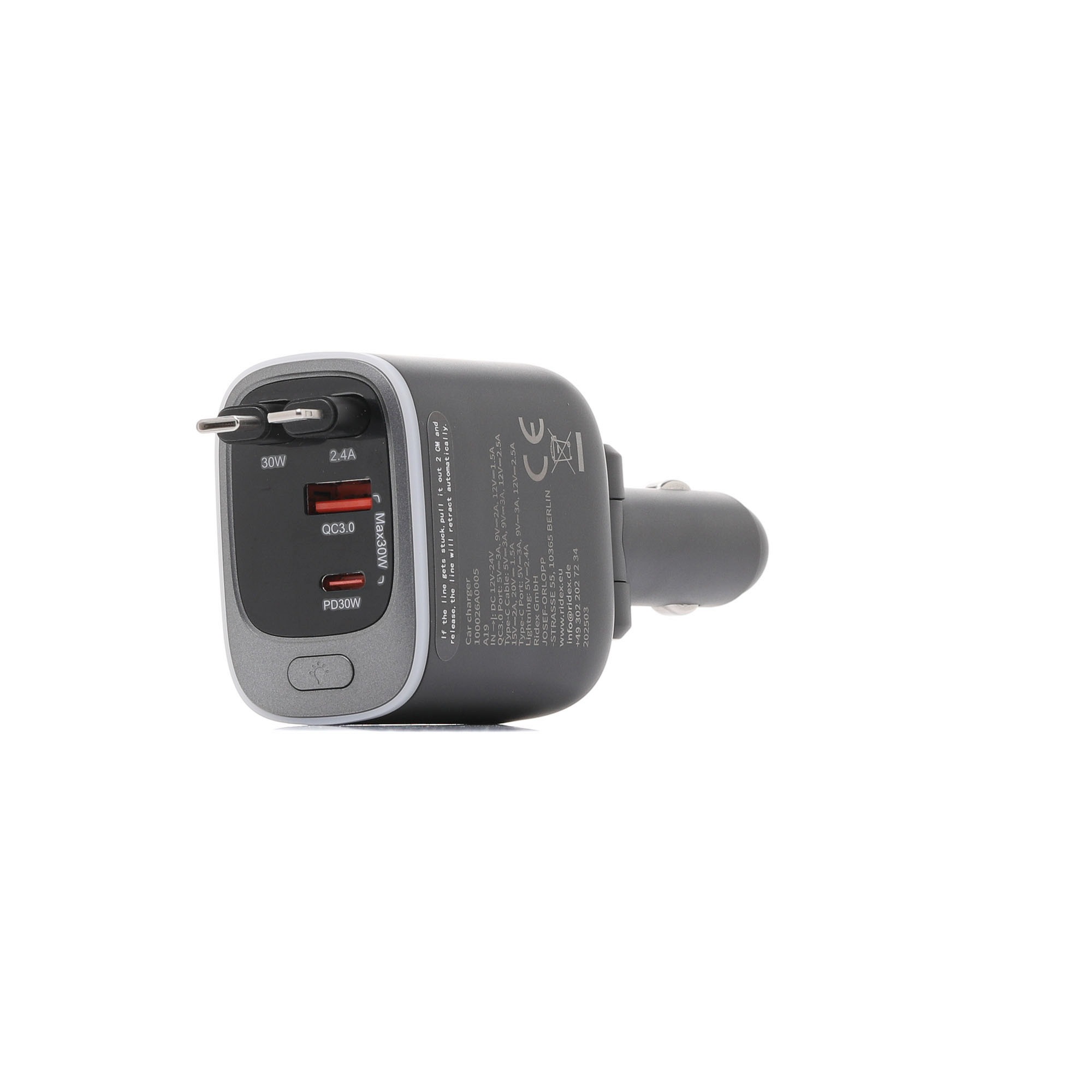 RIDEX 100026A0005 Chargeur allume-cigare Nombre d'entrées/sorties: 2