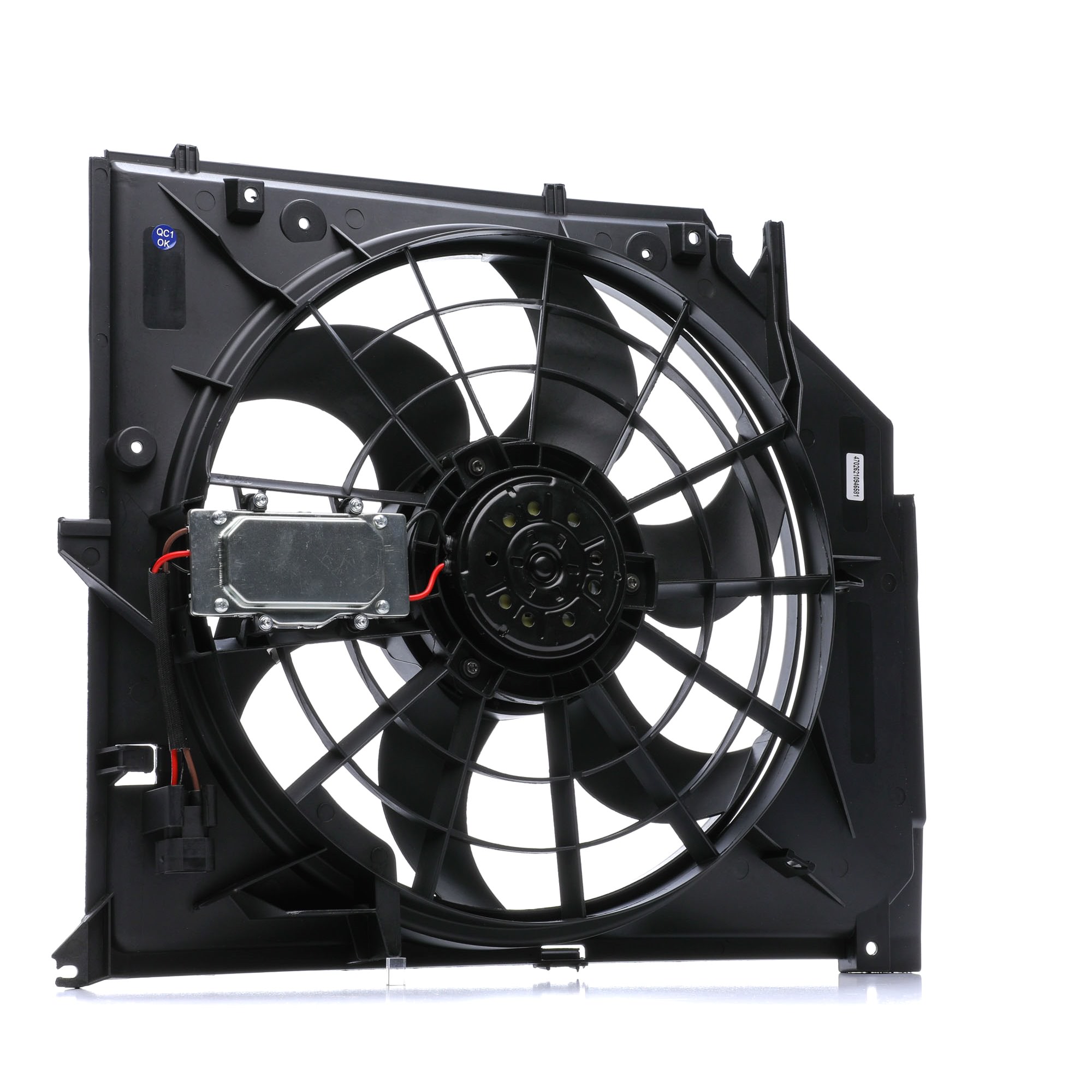 NRF 47026 Fan, radiator D1: 412 mm, 12V, 300W, with radiator fan shroud, with control unit