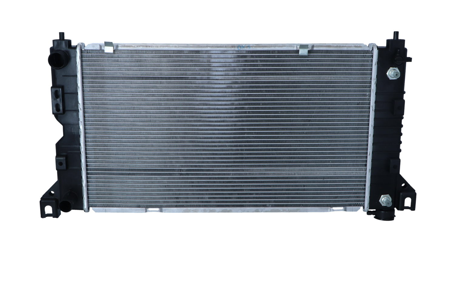 NRF 50238 Engine radiator Aluminium, 663 x 375 x 32 mm, with mounting parts, Brazed cooling fins