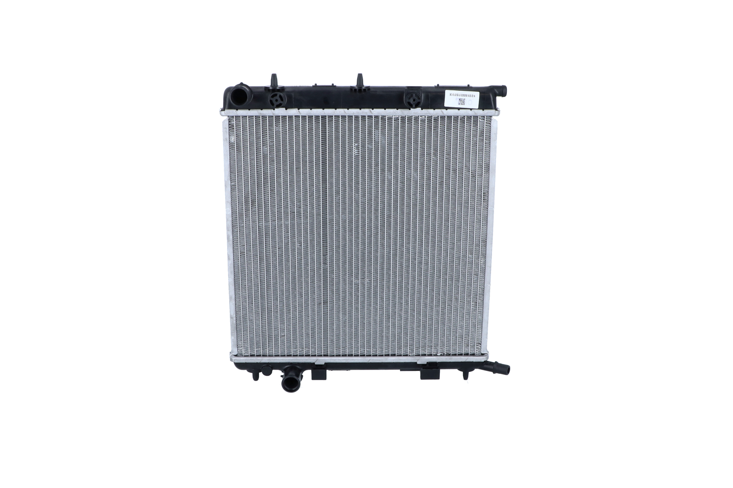 NRF 50439 Engine radiator Aluminium, 402 x 380 x 27 mm, with mounting parts, Brazed cooling fins