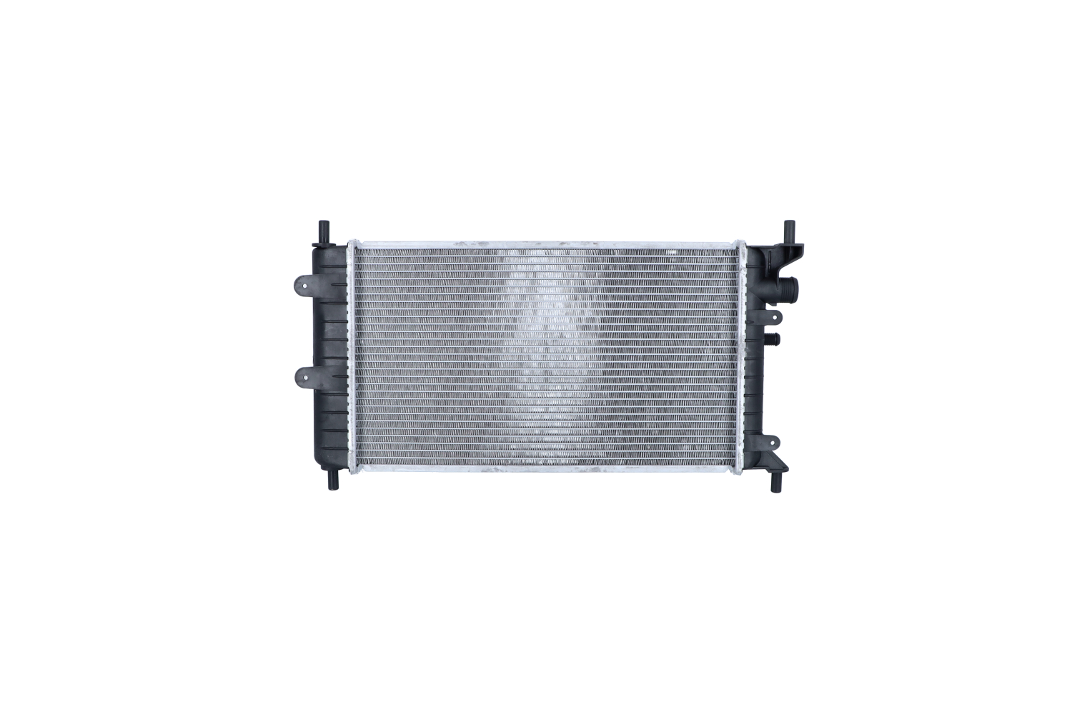 NRF 504437 Engine radiator Aluminium, 498 x 286 x 24 mm, with mounting parts, Brazed cooling fins