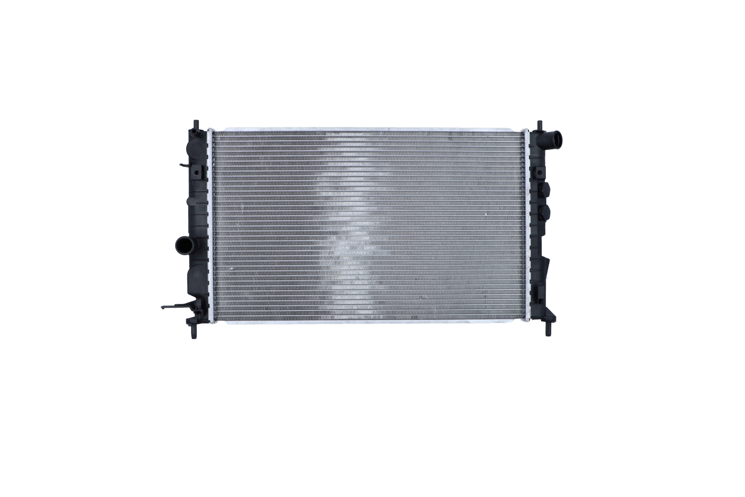NRF 50563 Engine radiator Aluminium, 607 x 366 x 24 mm, with mounting parts, Brazed cooling fins