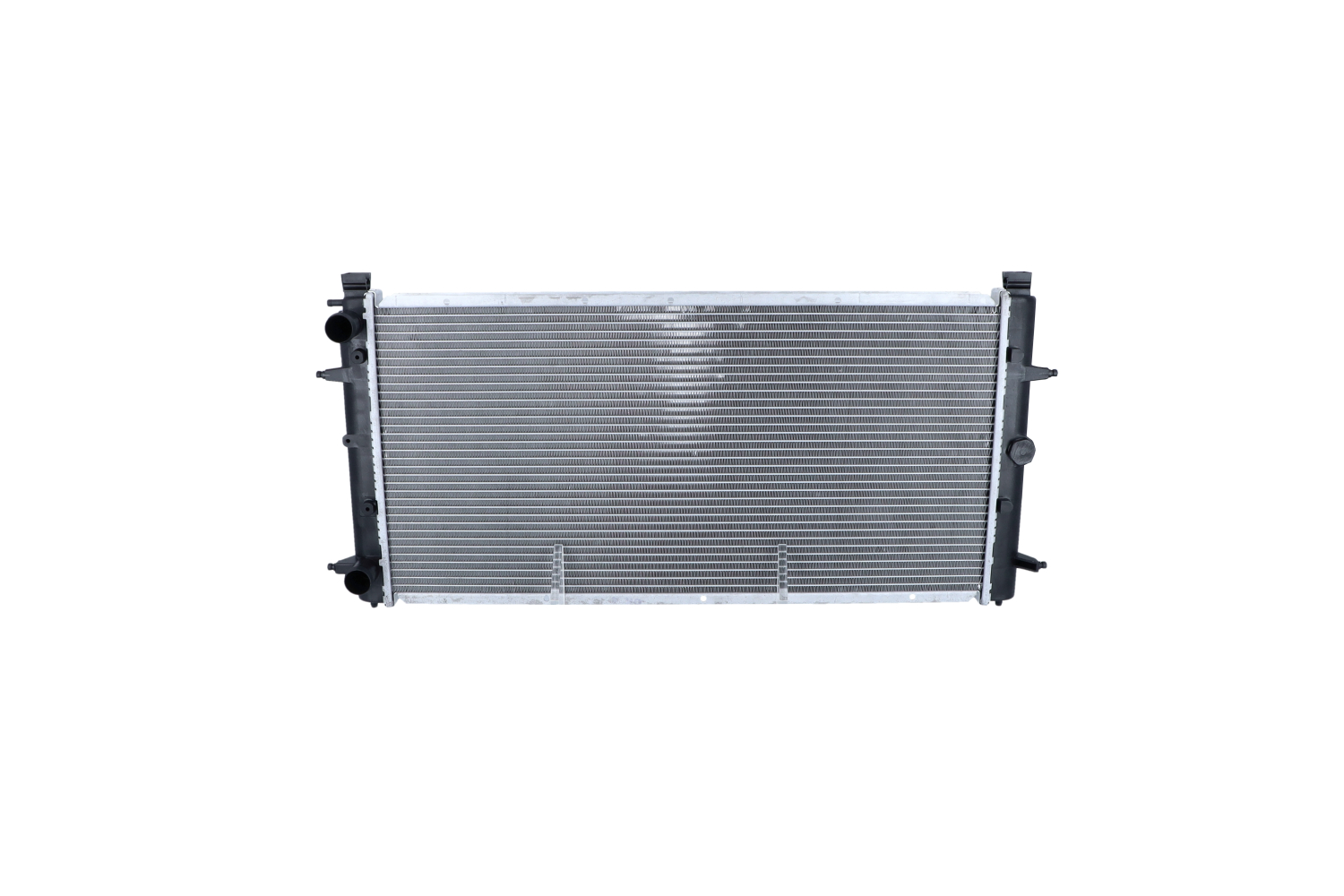 NRF 509514 Engine radiator Aluminium, 720 x 346 x 34 mm, with mounting parts, Brazed cooling fins