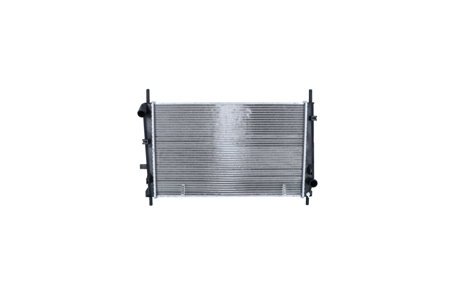 NRF 509528 Engine radiator Aluminium, 619 x 386 x 24 mm, with mounting parts, Brazed cooling fins