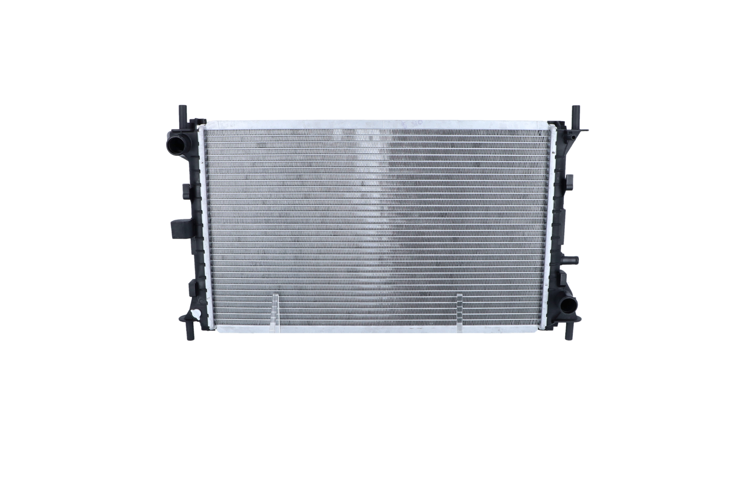 NRF 509638 Engine radiator Aluminium, 598 x 358 x 26 mm, with mounting parts, Brazed cooling fins