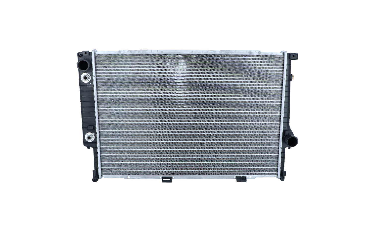 NRF 519589 Engine radiator Aluminium, 650 x 435 x 42 mm, with mounting parts, Brazed cooling fins