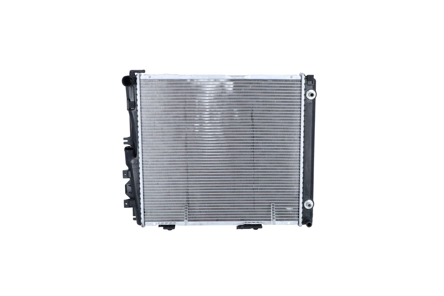 NRF 526573 Engine radiator Aluminium, 533 x 485 x 42 mm, with mounting parts, Brazed cooling fins