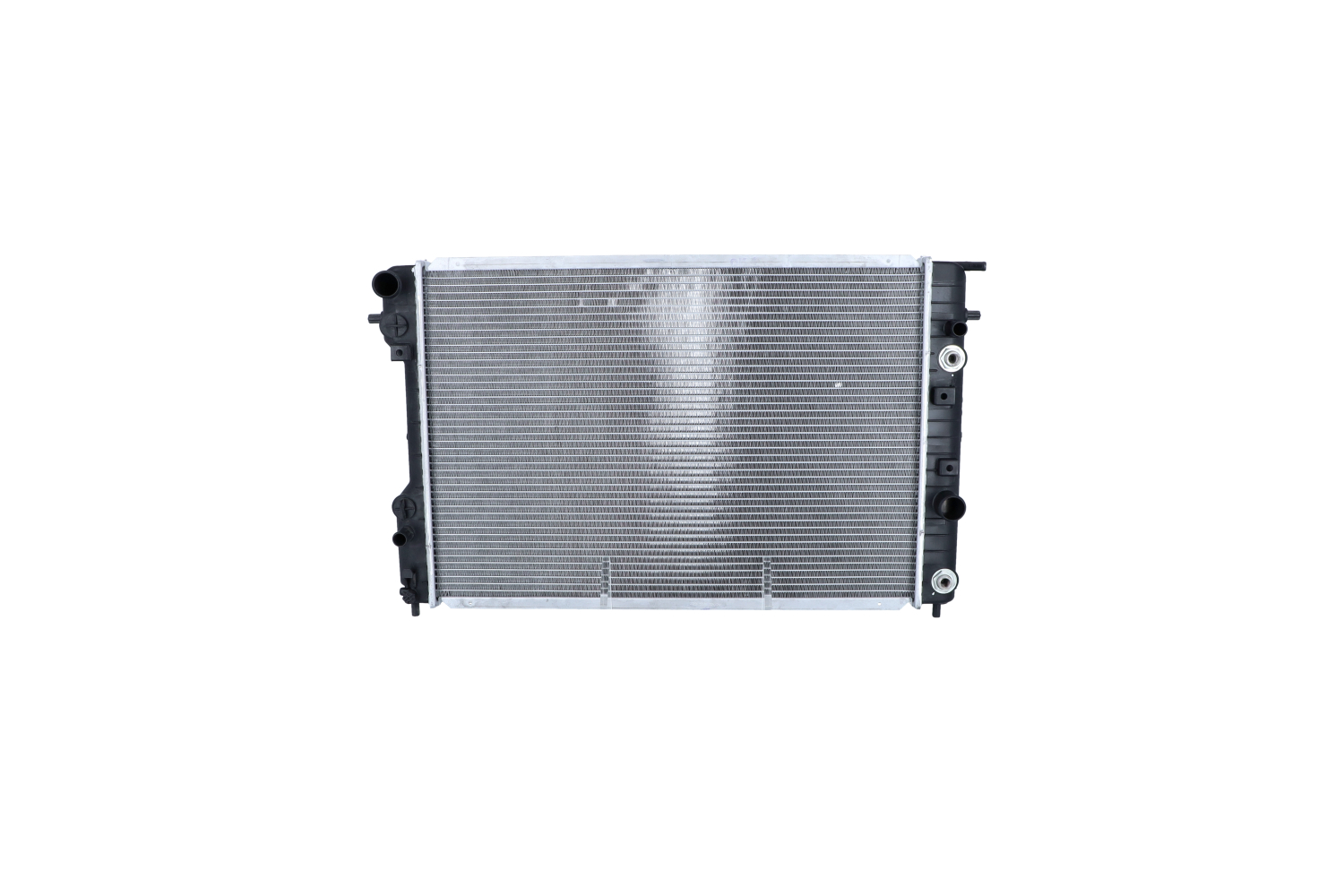 NRF 529689 Engine radiator Aluminium, 653 x 445 x 30 mm, with mounting parts, Brazed cooling fins