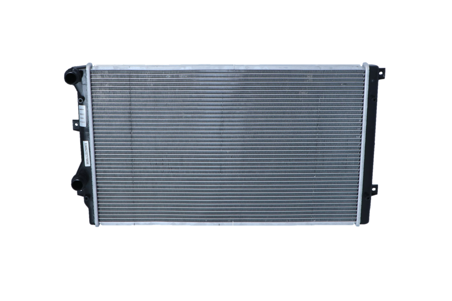 NRF EASY FIT 53406 Engine radiator Aluminium, 648 x 388 x 26 mm, with seal ring, Brazed cooling fins