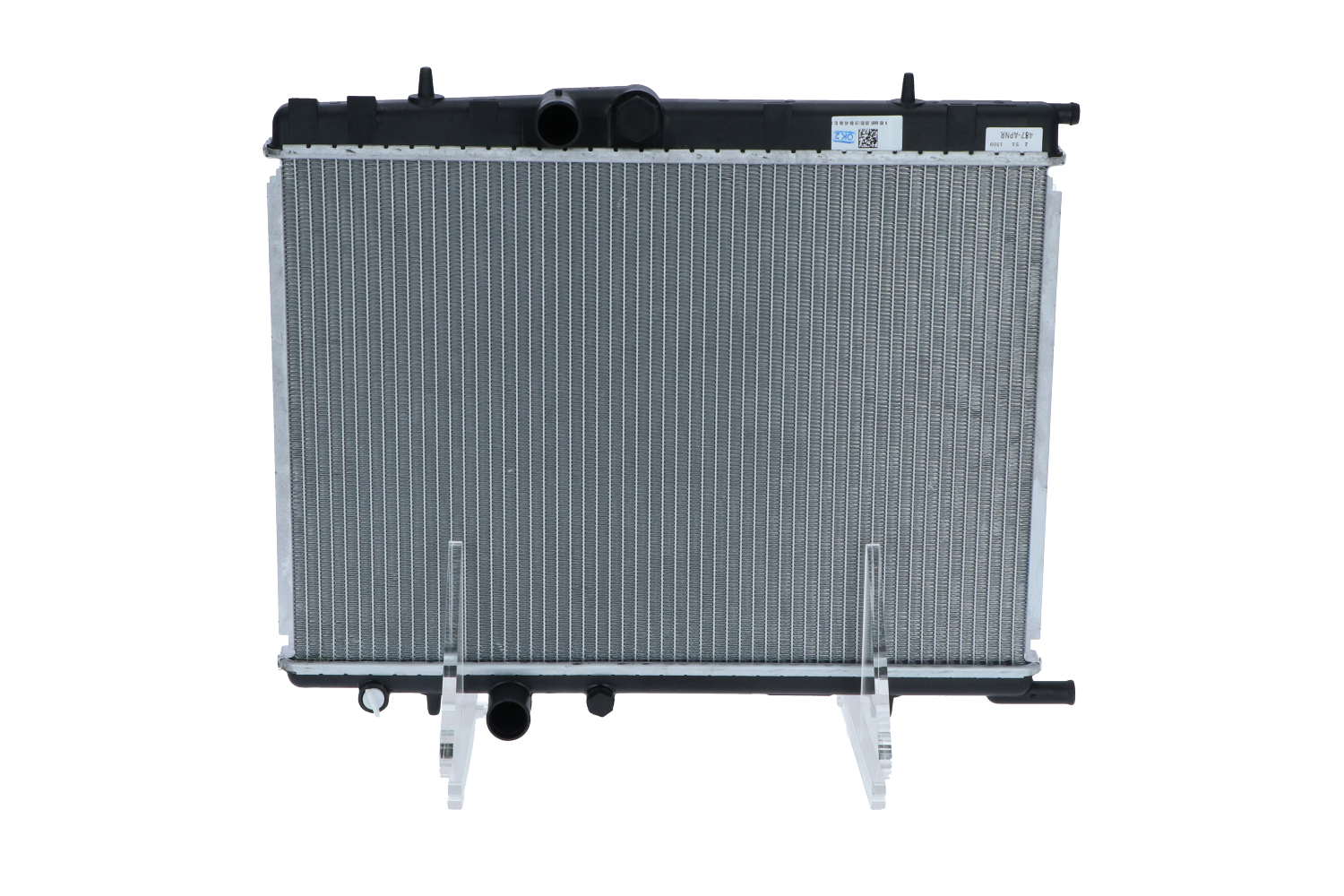 NRF EASY FIT 53424 Engine radiator Aluminium, 554 x 376 x 27 mm, with bore for sensor, with mounting parts, Brazed cooling fins