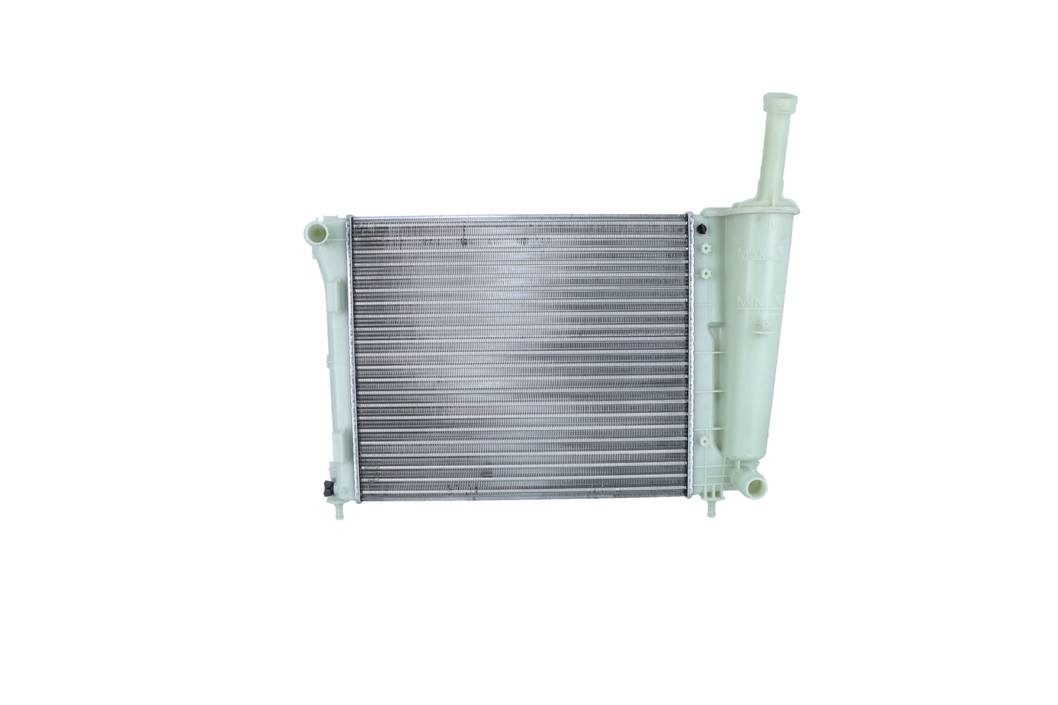 NRF EASY FIT 53526 Engine radiator Aluminium, 480 x 416 x 23 mm, with mounting parts, Mechanically jointed cooling fins