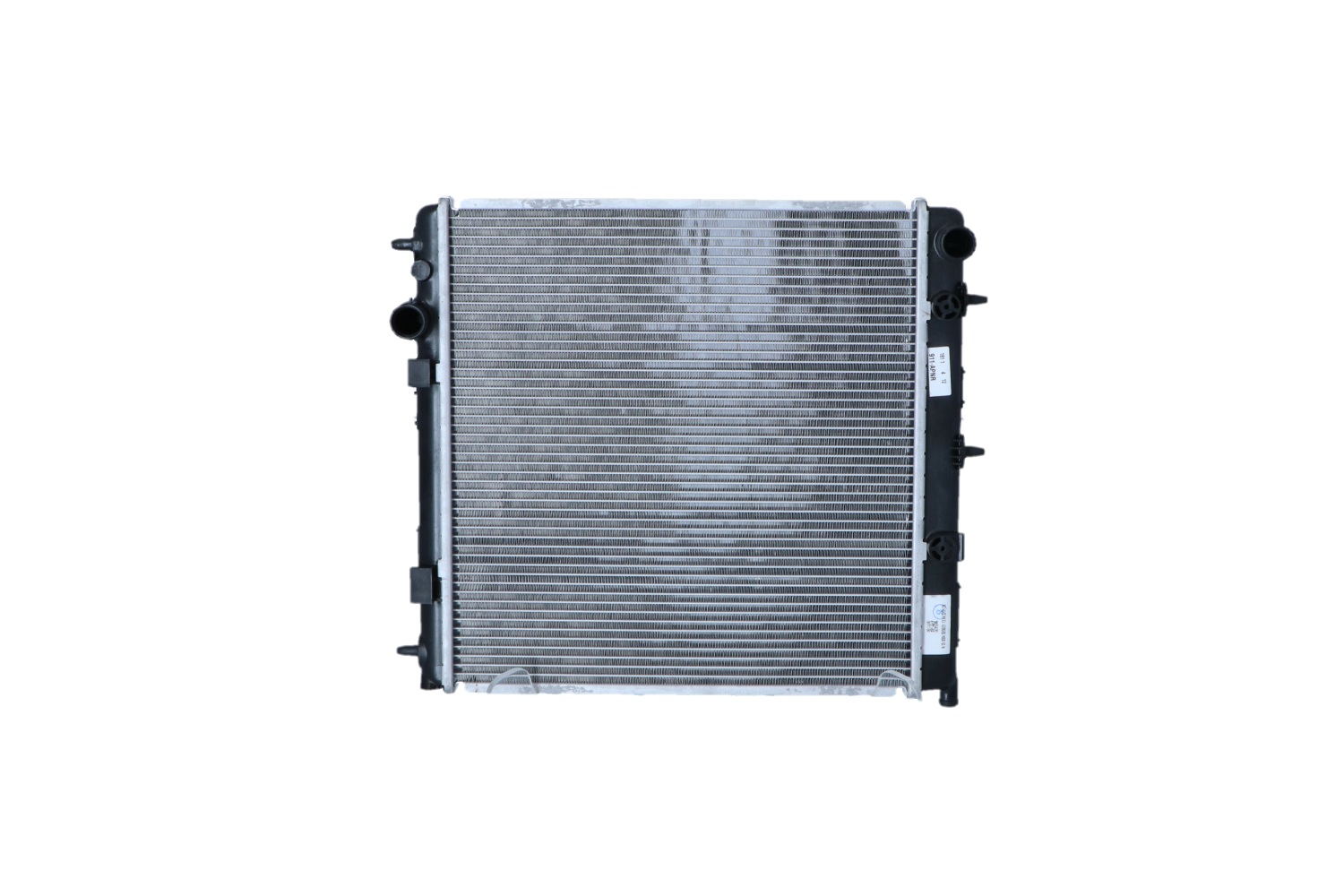 NRF 53531 Engine radiator Aluminium, 409 x 380 x 27 mm, with mounting parts, Brazed cooling fins