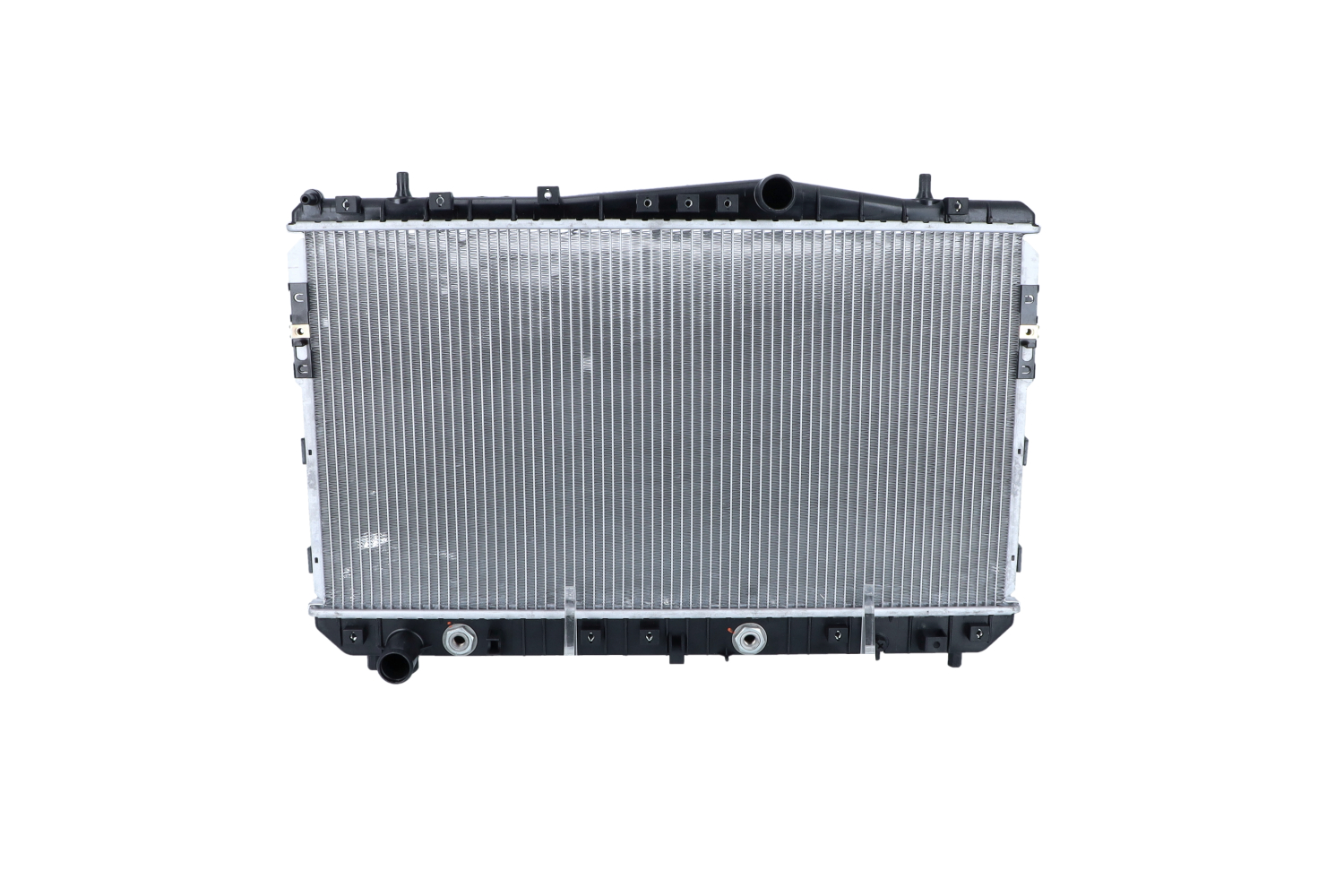 NRF 53732 Engine radiator Aluminium, 698 x 370 x 16 mm, with mounting parts, Brazed cooling fins