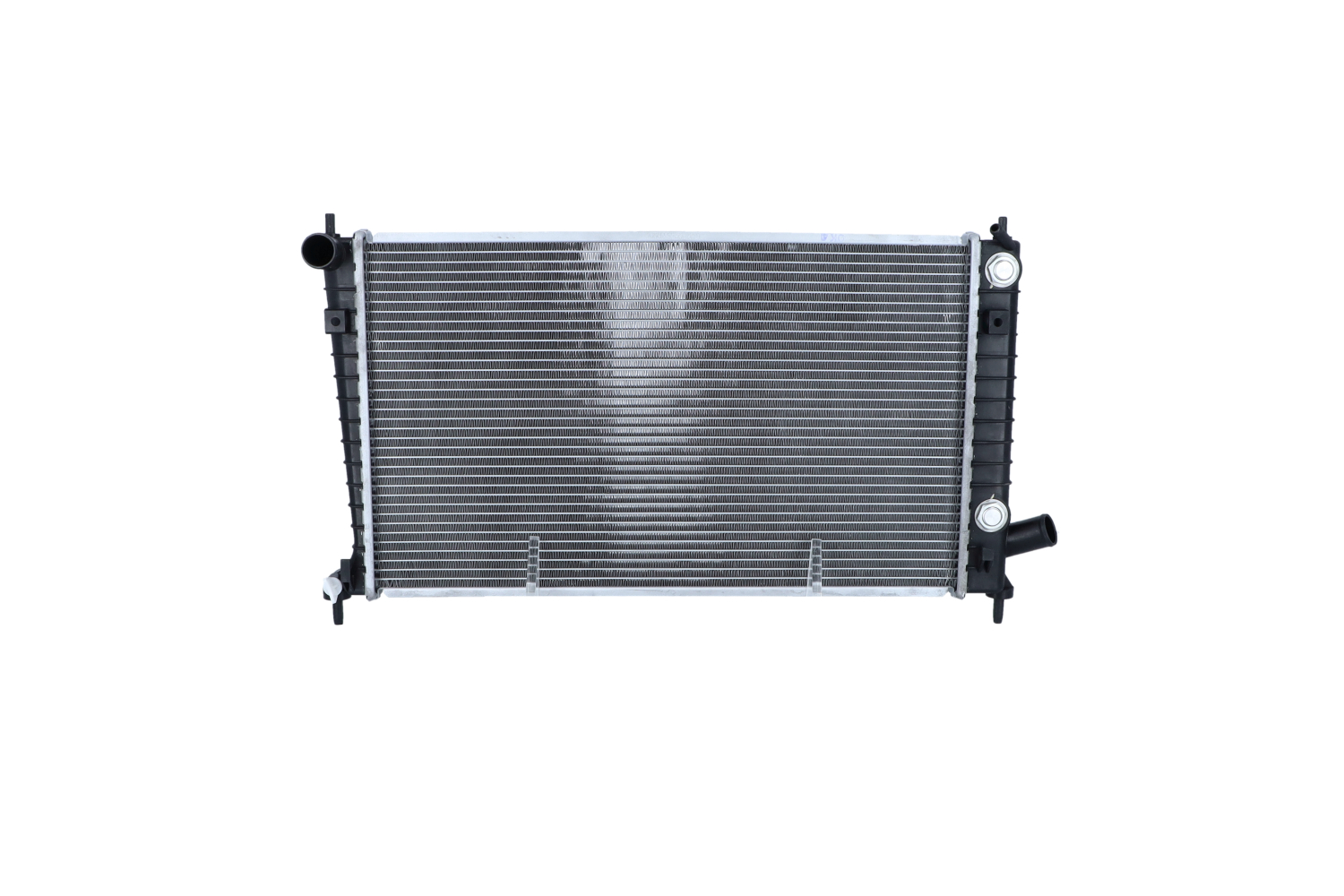 NRF 53804 Engine radiator Aluminium, 607 x 374 x 27 mm, with mounting parts, Brazed cooling fins