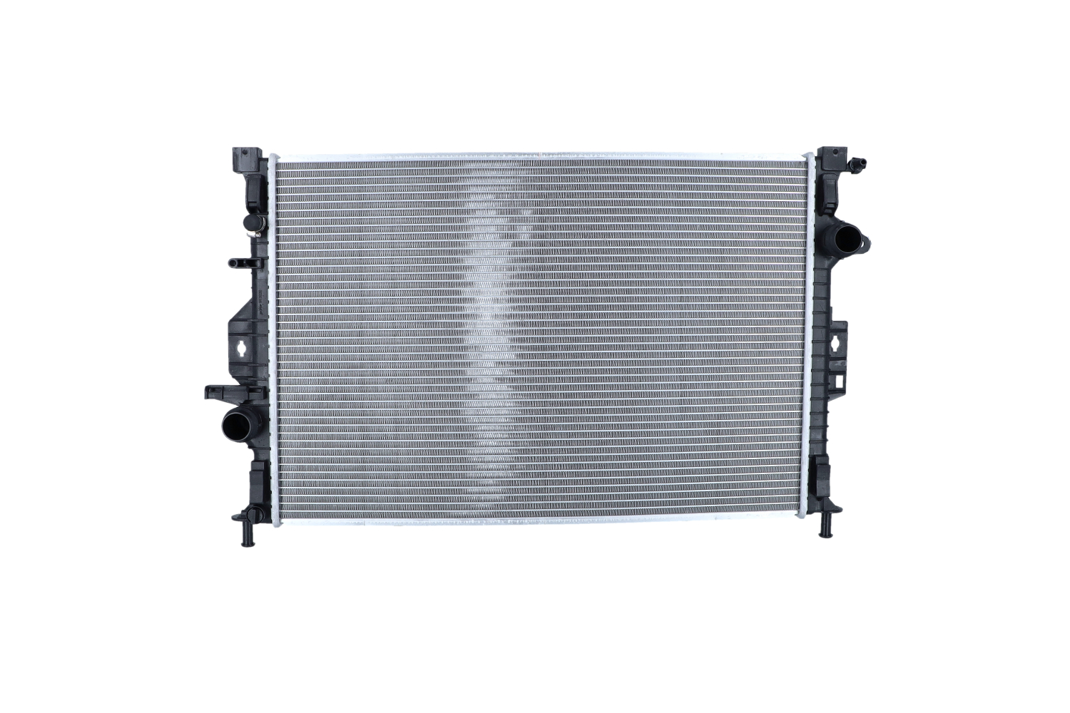 NRF EASY FIT 53811 Engine radiator Aluminium, 672 x 455 x 27 mm, with seal ring, Brazed cooling fins
