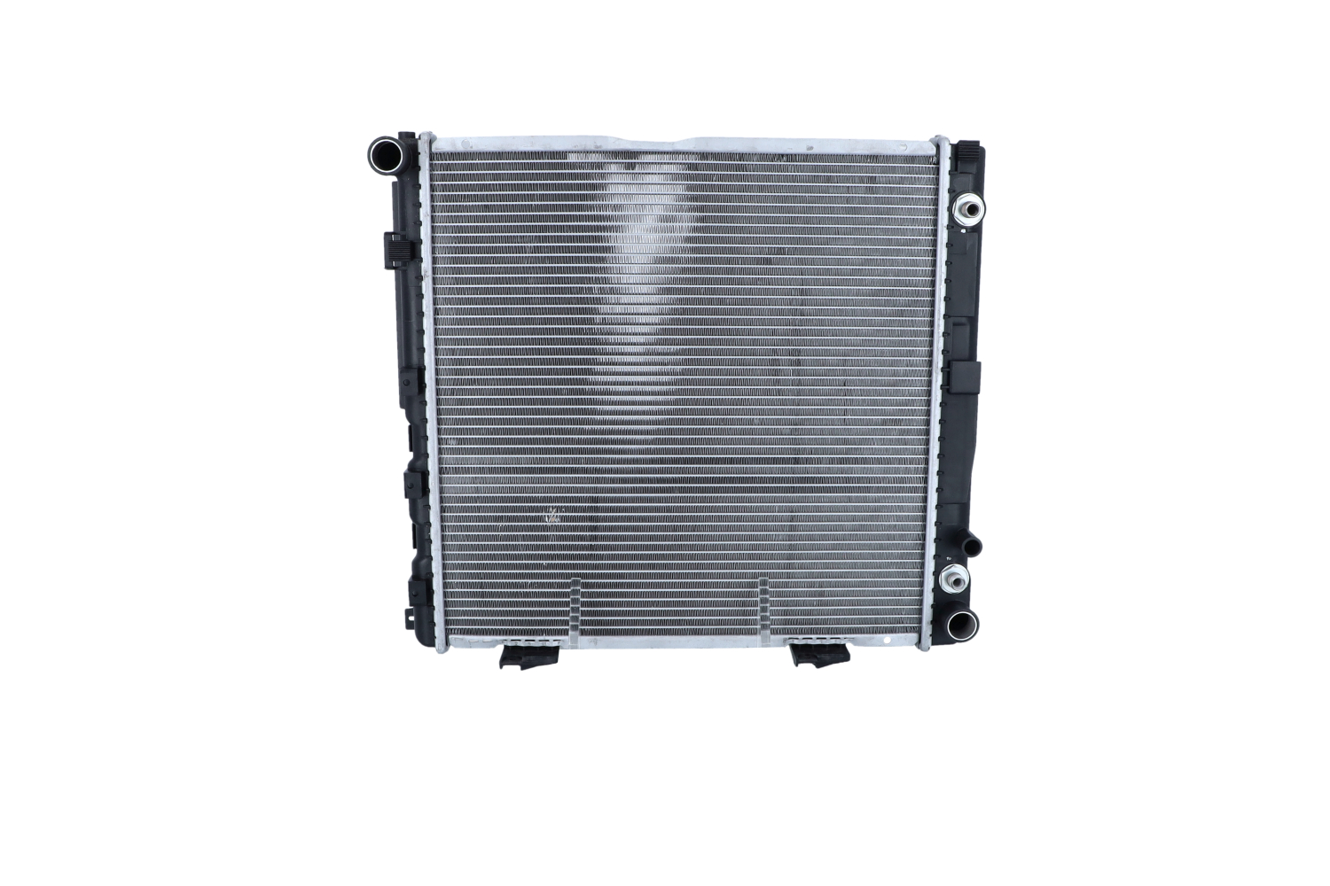 NRF 53872 Engine radiator Aluminium, 492 x 485 x 42 mm, with mounting parts, Brazed cooling fins