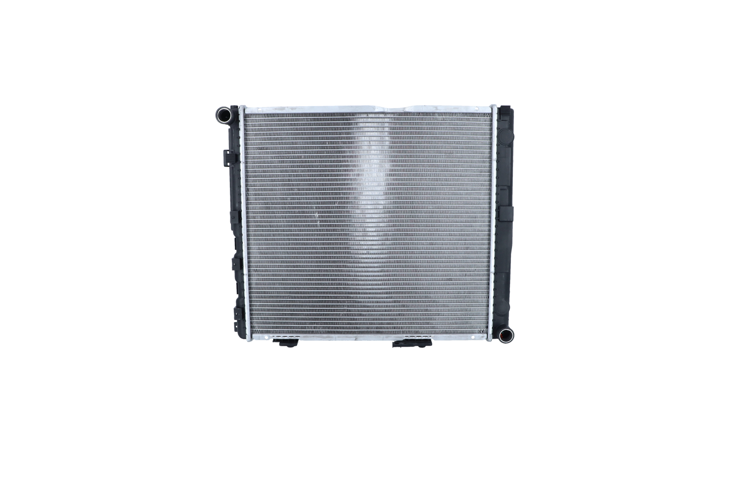 NRF 53874 Engine radiator Aluminium, 533 x 485 x 34 mm, with mounting parts, Brazed cooling fins