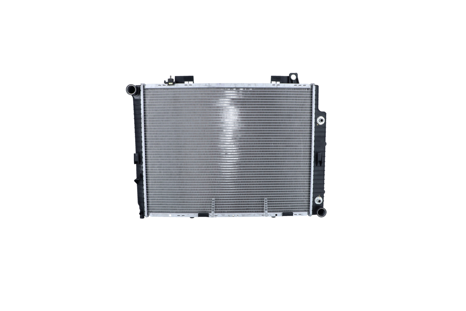 NRF 53945 Engine radiator Aluminium, 640 x 485 x 24 mm, with mounting parts, Brazed cooling fins