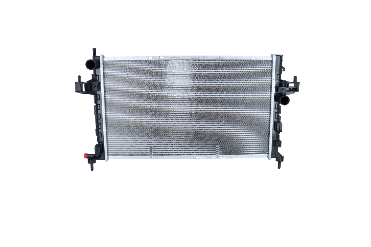 NRF 54753 Engine radiator Aluminium, 600 x 366 x 24 mm, with mounting parts, Brazed cooling fins