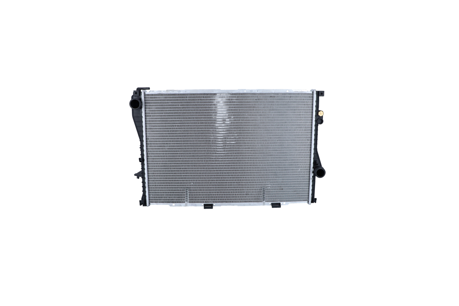 NRF 55323 Engine radiator Aluminium, 650 x 435 x 42 mm, with mounting parts, Brazed cooling fins