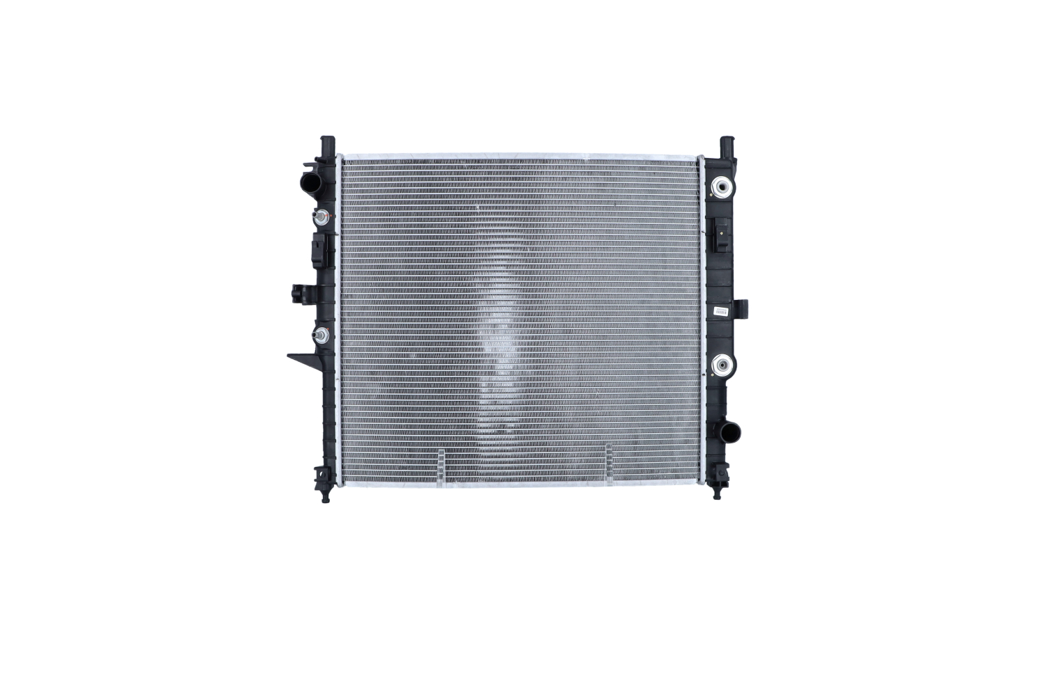 NRF 55336 Engine radiator Aluminium, 610 x 545 x 42 mm, with mounting parts, Brazed cooling fins