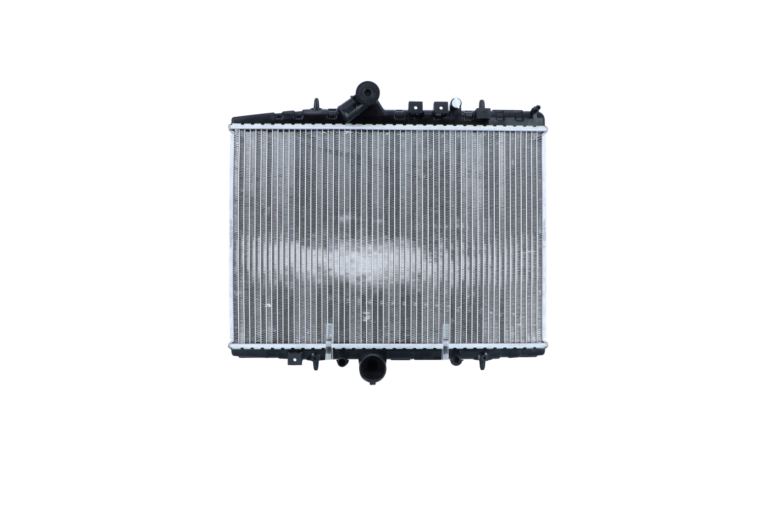 NRF 55346 Engine radiator Aluminium, 554 x 380 x 34 mm, with mounting parts, Brazed cooling fins