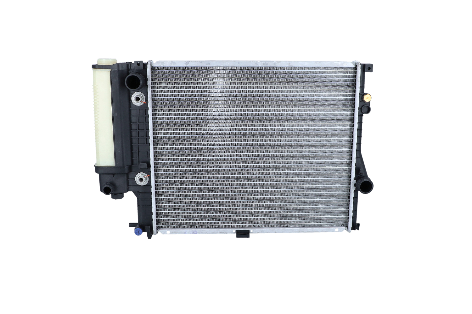 NRF EASY FIT 58165 Engine radiator Aluminium, 521 x 435 x 34 mm, with mounting parts, Brazed cooling fins