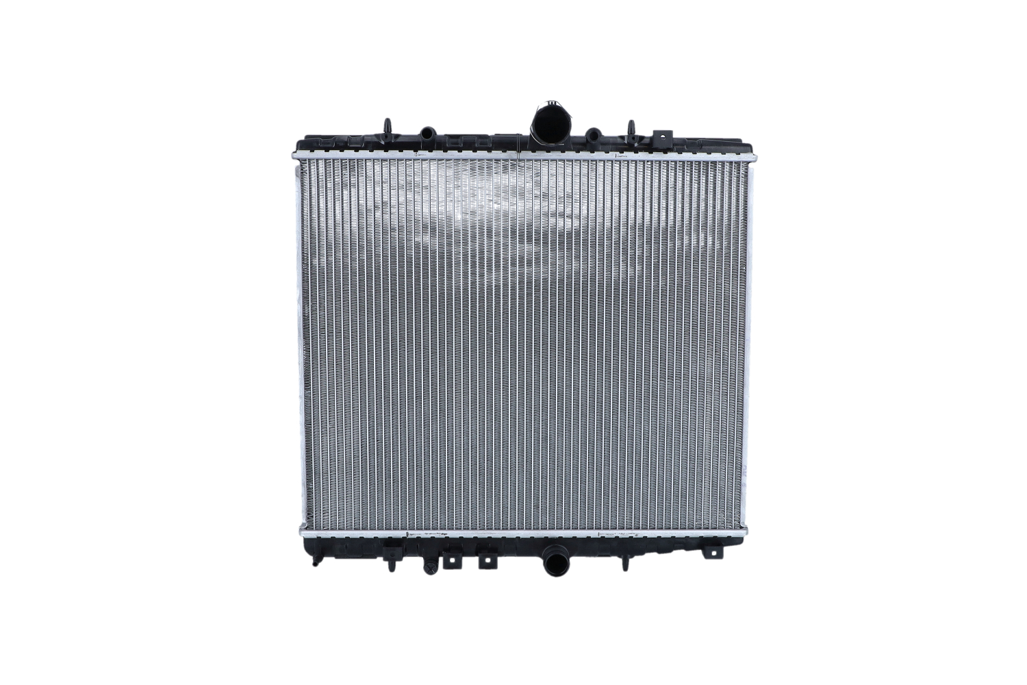 NRF EASY FIT 58315 Engine radiator Aluminium, 563 x 464 x 27 mm, with mounting parts, Brazed cooling fins