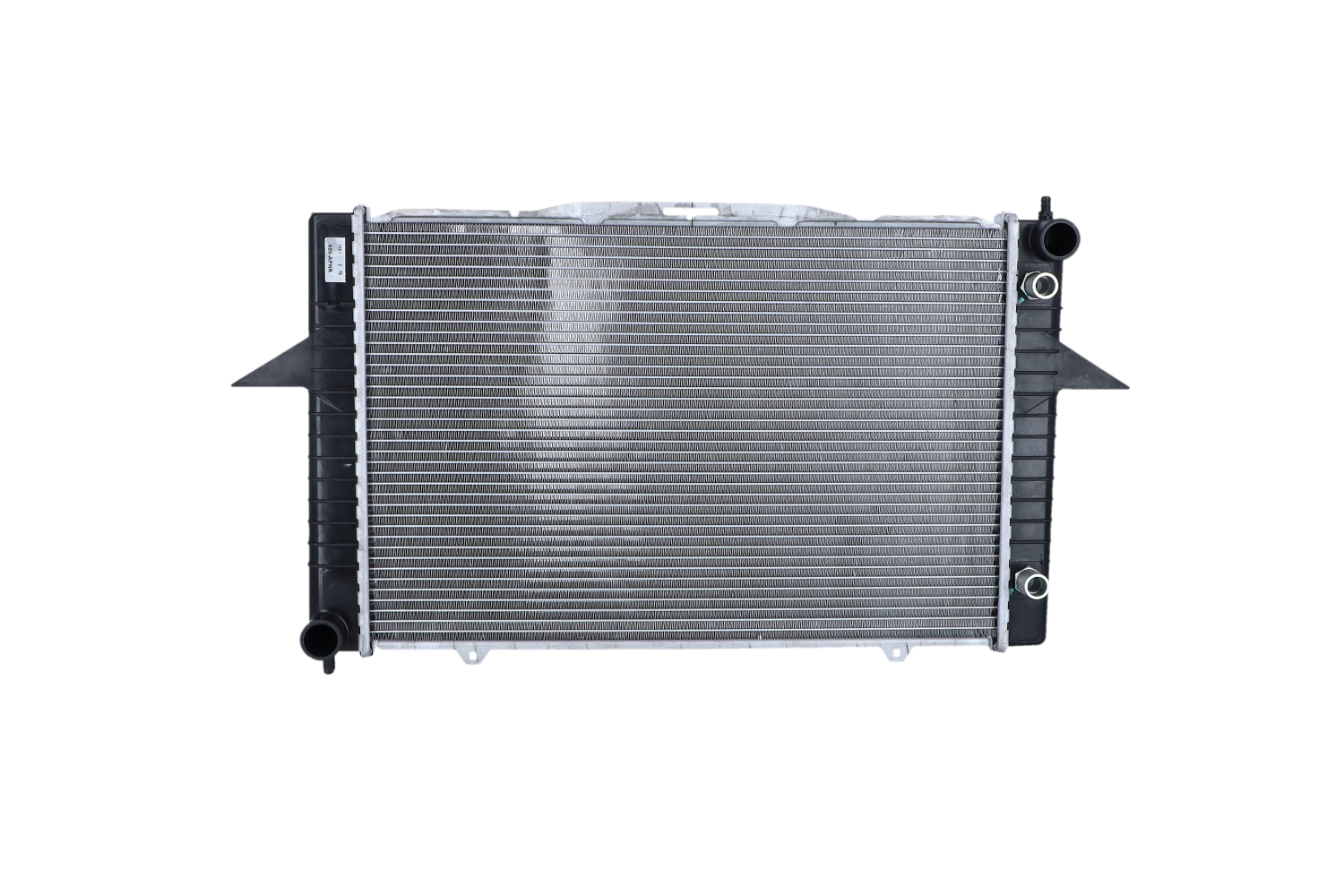 NRF EASY FIT 58343 Engine radiator Aluminium, 590 x 386 x 34 mm, with mounting parts, Brazed cooling fins