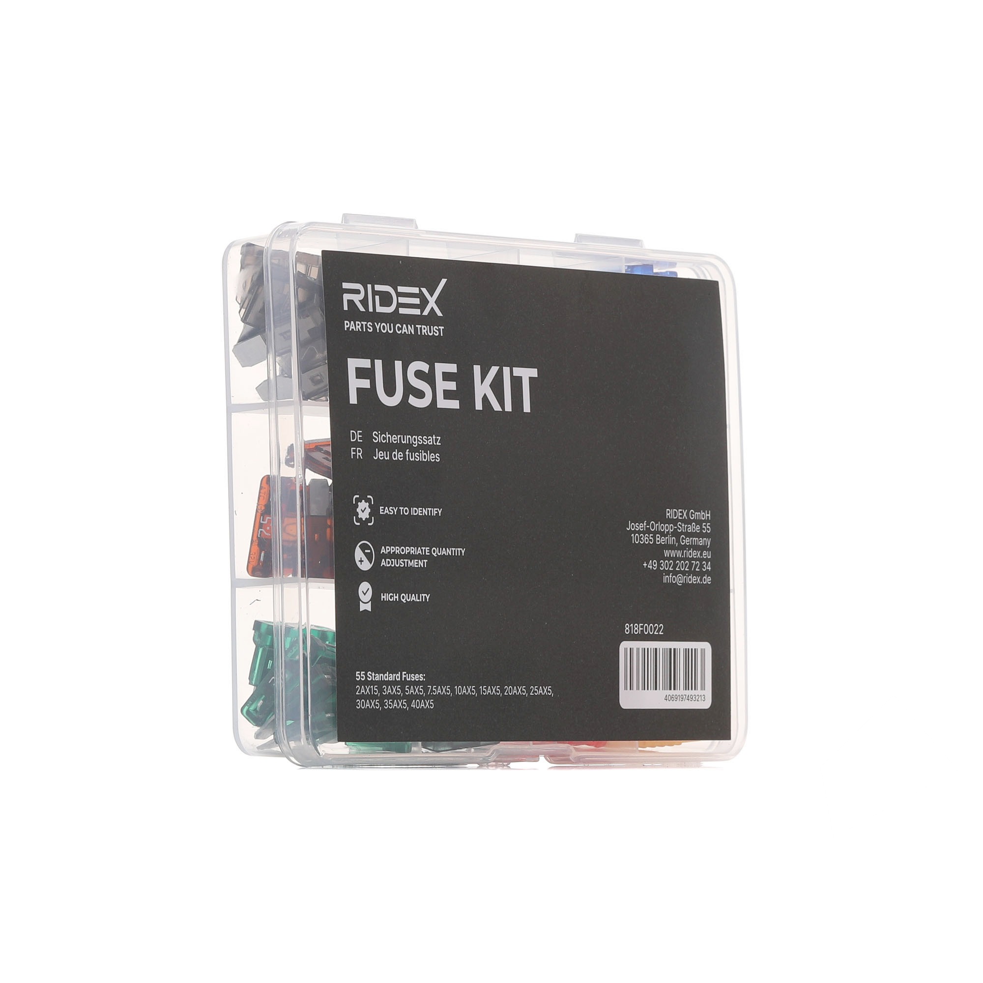 RIDEX 818F0022 precio fusibles DACIA Duster Furgón 1.6 SCe 115 115cv Gasolina 2024