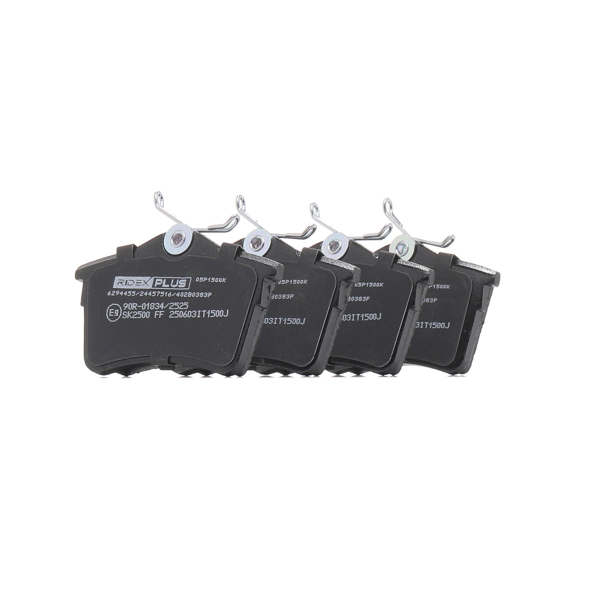 RIDEX PLUS 402B0383P Brake pad set excl. wear warning contact