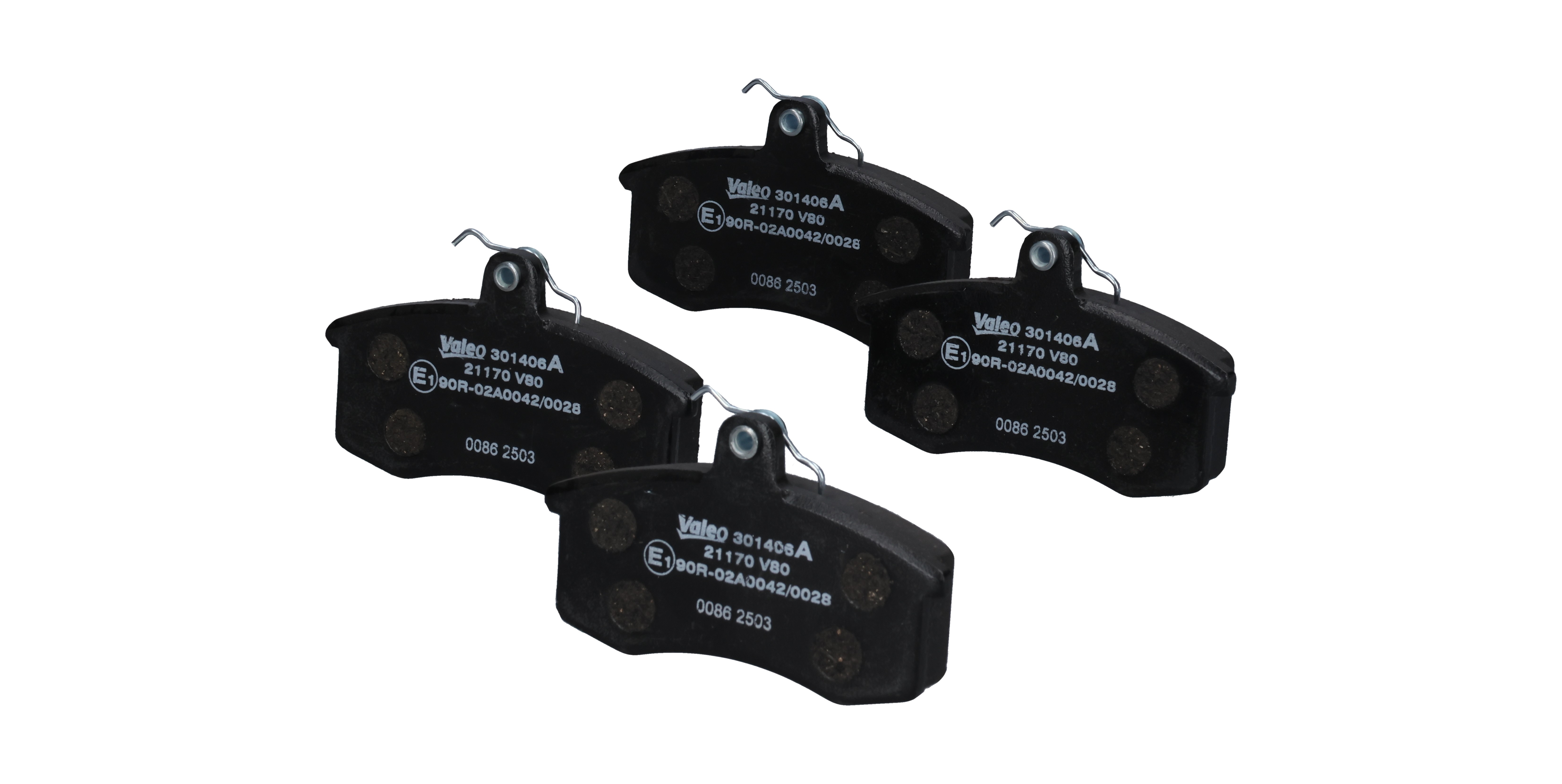 301406A VALEO Eixo dianteiro, excl. contacto de aviso de desgaste Altura: 62mm, Largura: 104,3mm, Espessura: 17,3mm Pastilhas de travão 301406A comprar económica