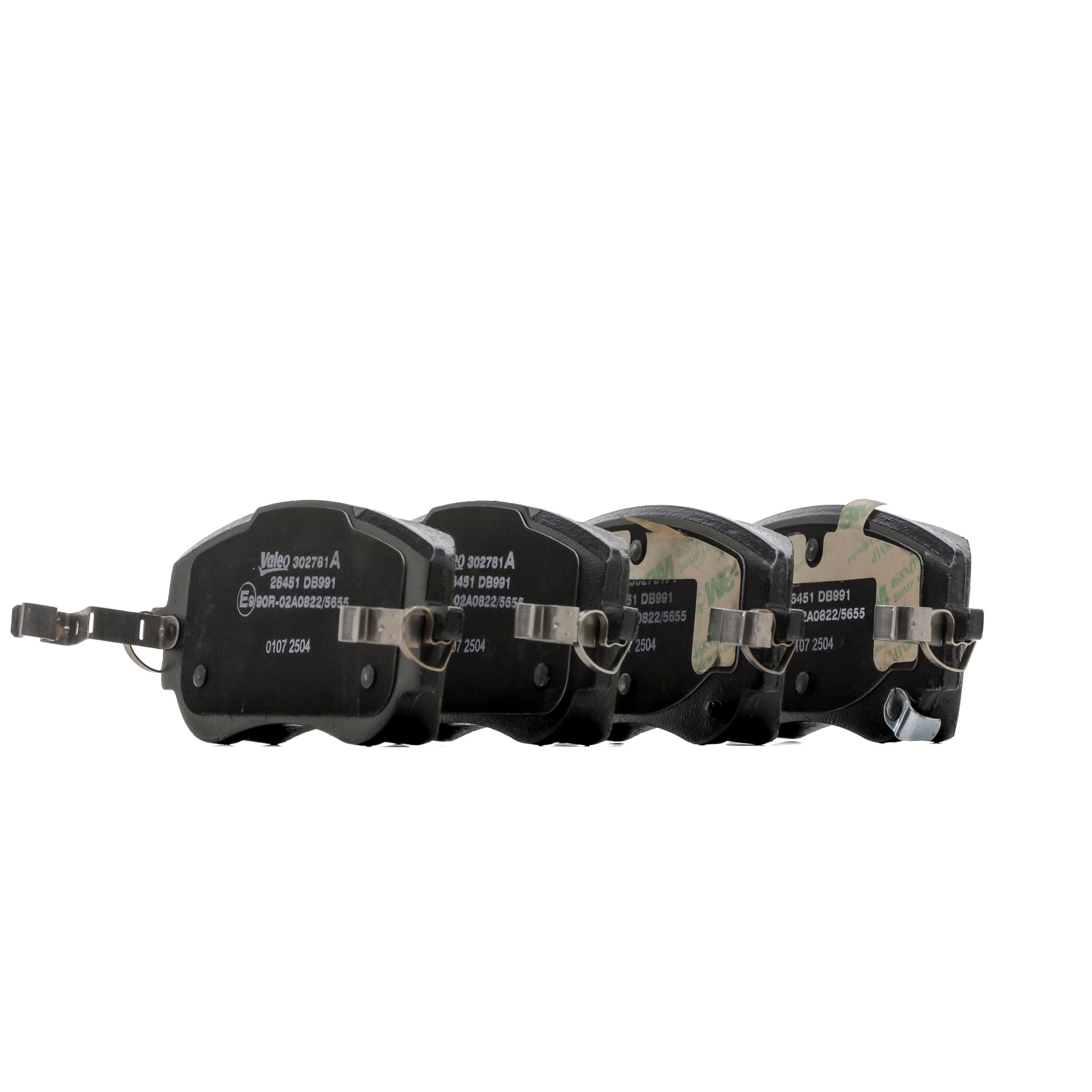 VALEO 302781A Bromsbeläggsats New 500 Cabriolet (332) Elektro 95 hk Elektricitet 2020 pris