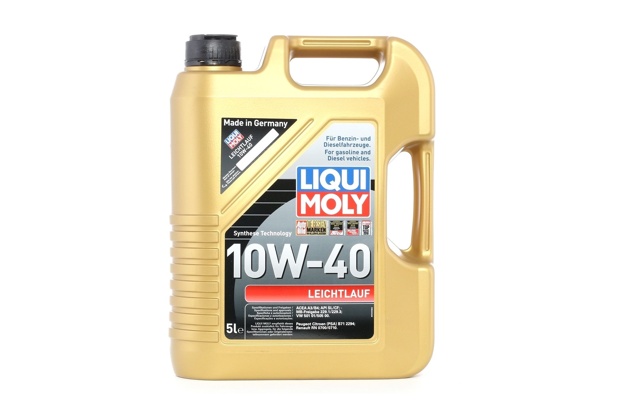 Motoröl LIQUI MOLY Leichtlauf 10W-40, Inhalt: 5l (1310)
