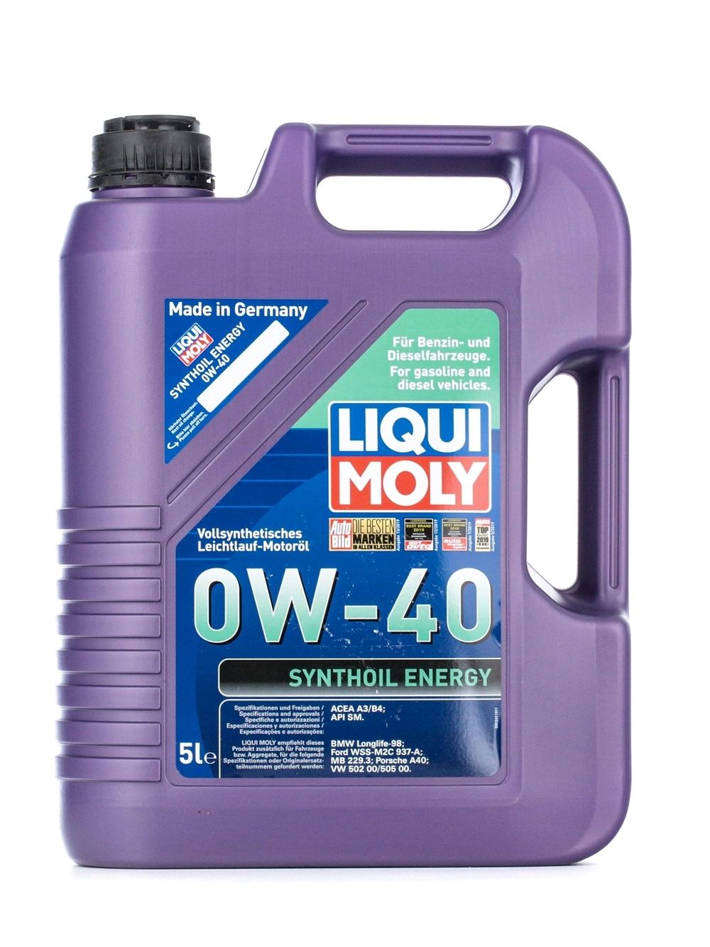 Motorenöl 1361 LIQUI MOLY Synthoil, Energy 0W-40, 5l