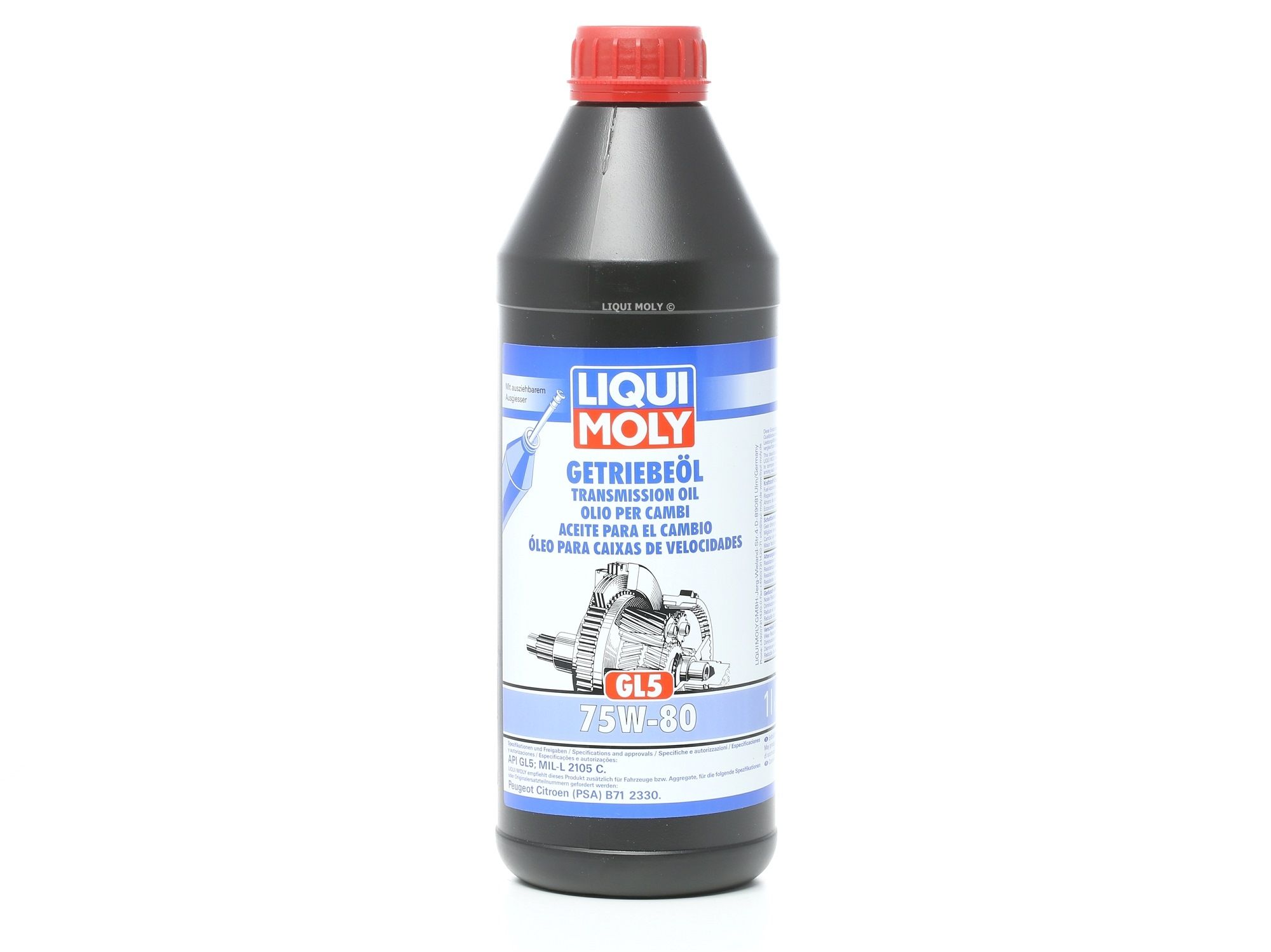 LIQUI MOLY GL5 3658 Getriebeöl und Verteilergetriebeöl Inhalt: 1l, 75W-80