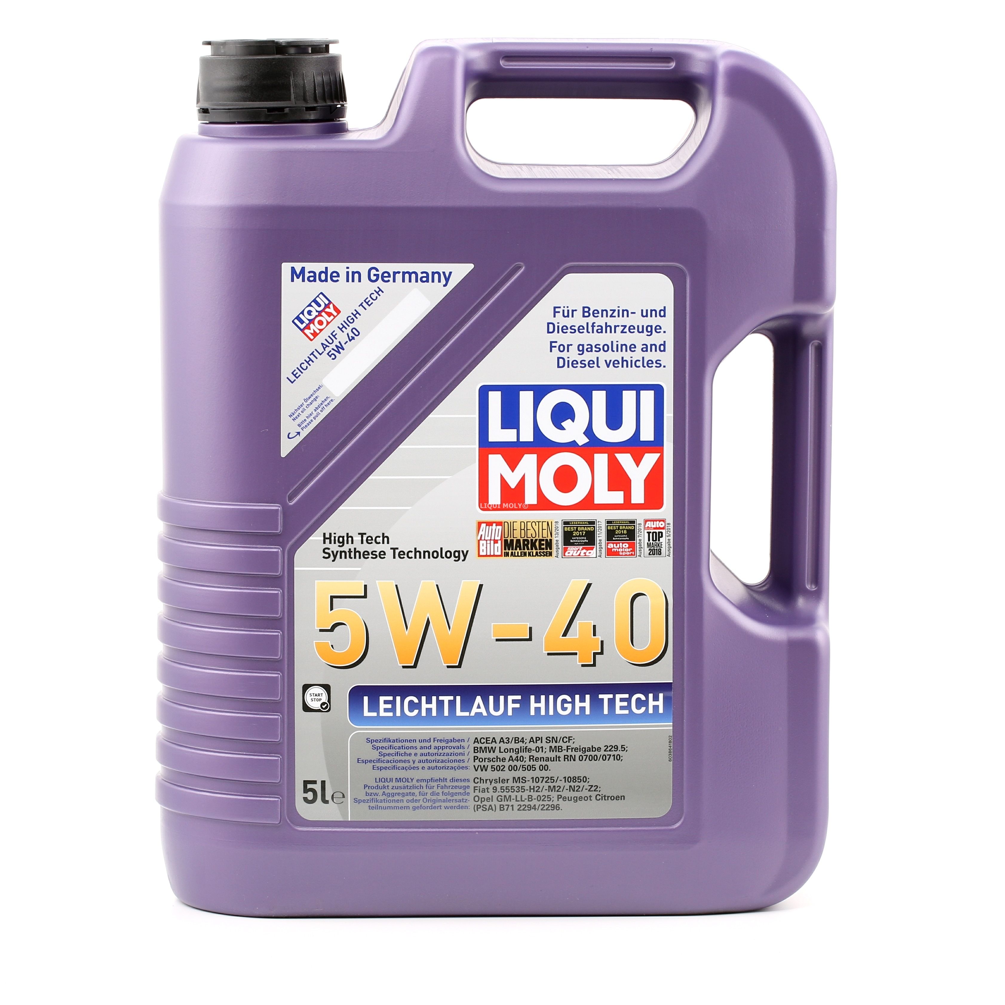 Kaufen Sie Motoröl LIQUI MOLY 3864 Leichtlauf, High Tech 5W-40, 5l
