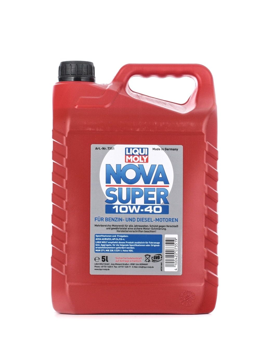 LIQUI MOLY NOVA SUPER 7351 Aceite de motor 10W-40, 5L, Aceite mineral