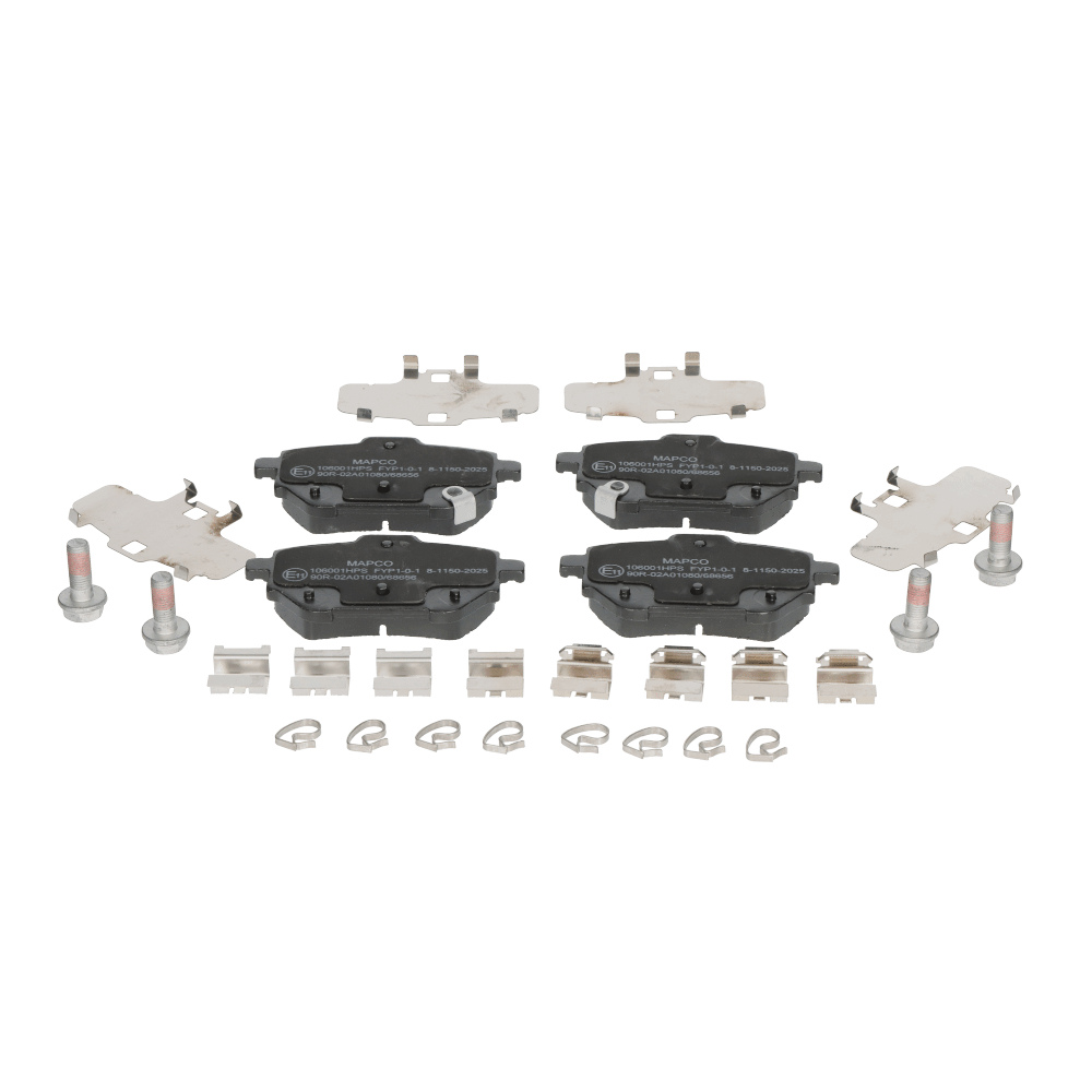 106001HPS MAPCO Eixo traseiro, com avisador sonoro de desgaste Altura: 50mm, Largura: 100mm, Espessura: 16mm Pastilhas de travão 106001HPS comprar económica