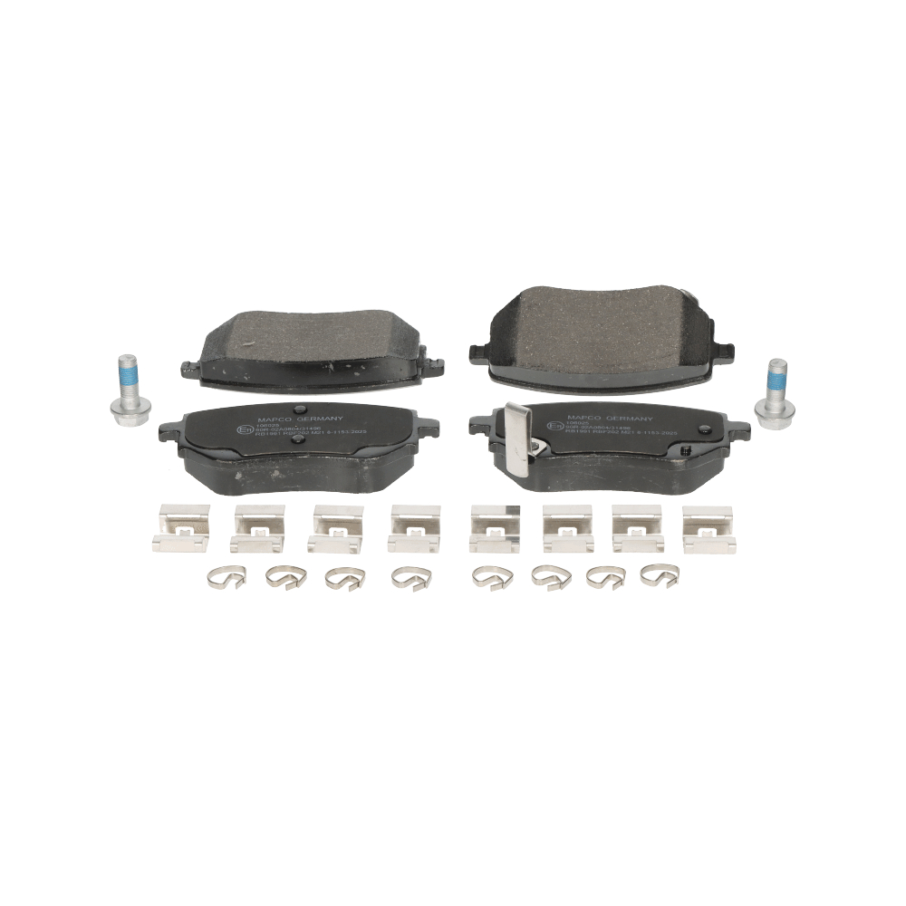 MAPCO Rear Axle, with acoustic wear warning Height: 48,1mm, Width: 112,8mm, Thickness: 18,7mm Brake pads 106025 buy