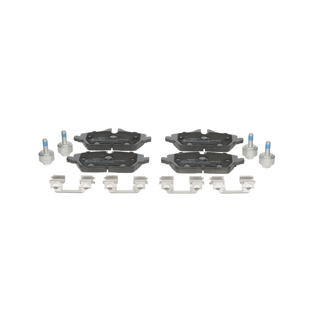106079 MAPCO Vooras, voorbereid voor waarschuwing bij slijtage, Excl. slijtage waarschuwingscontact Hoogte 1: 53,2mm, Hoogte 2: 65,3mm, Breedte 2 [mm]: 131,3mm, Dikte: 13,5mm Remblokken 106079