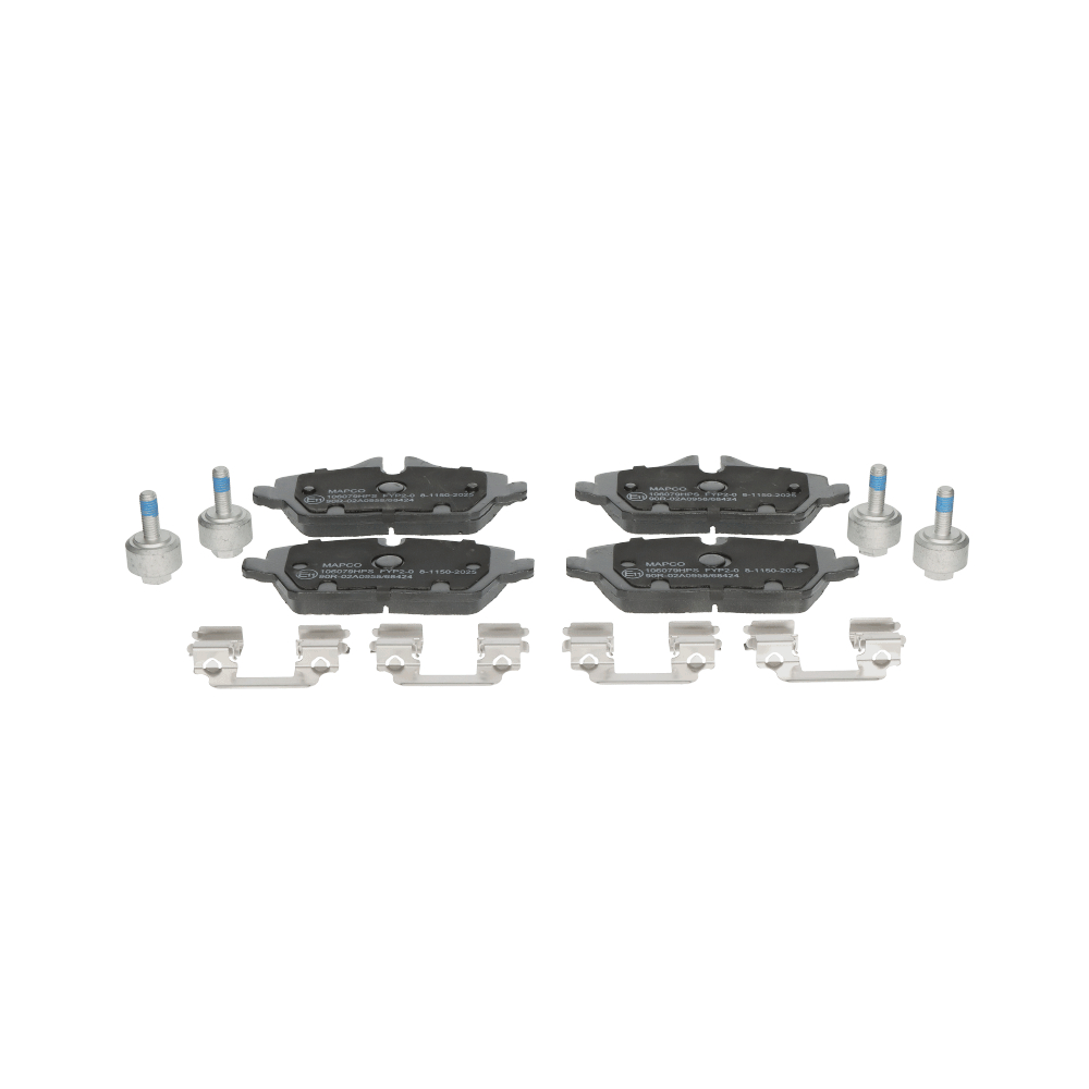 MAPCO framaxel, förberett för slitvarningsvisning, exkl. slitvarnarkontakt Höjd 1: 53,2mm, Höjd 2: 65,3mm, B: 131,3mm, Tjocklek: 13,5mm Bromsbeläggsats 106079HPS köp lågt pris