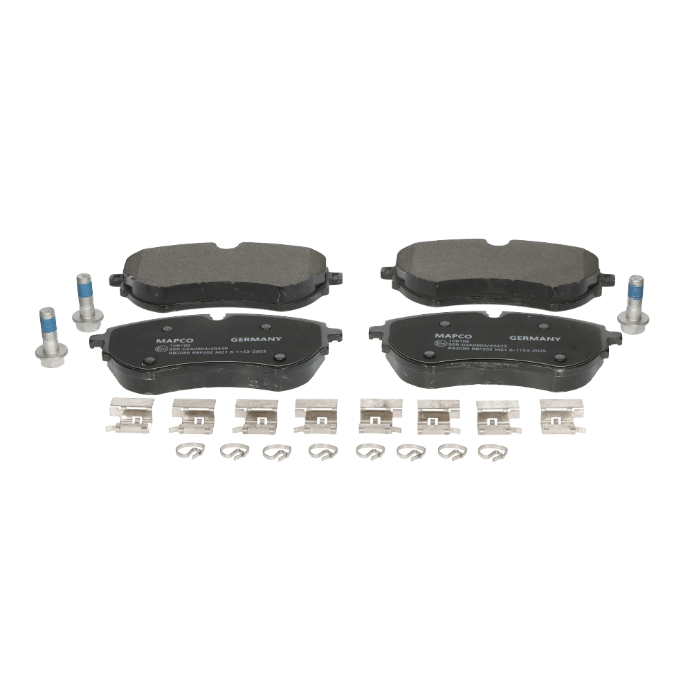 MAPCO 106106 Brake pad set Front Axle, prepared for wear warning indicator, excl. wear warning contact