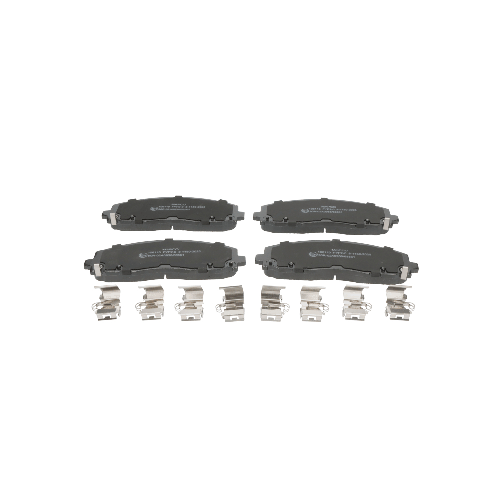 acheter MAPCO Essieu avant, avec indicateur d'usure 106110 Hauteur: 63,3mm, Largeur: 183mm, Épaisseur: 18,2mm Plaquettes de frein 106110 à un bon prix