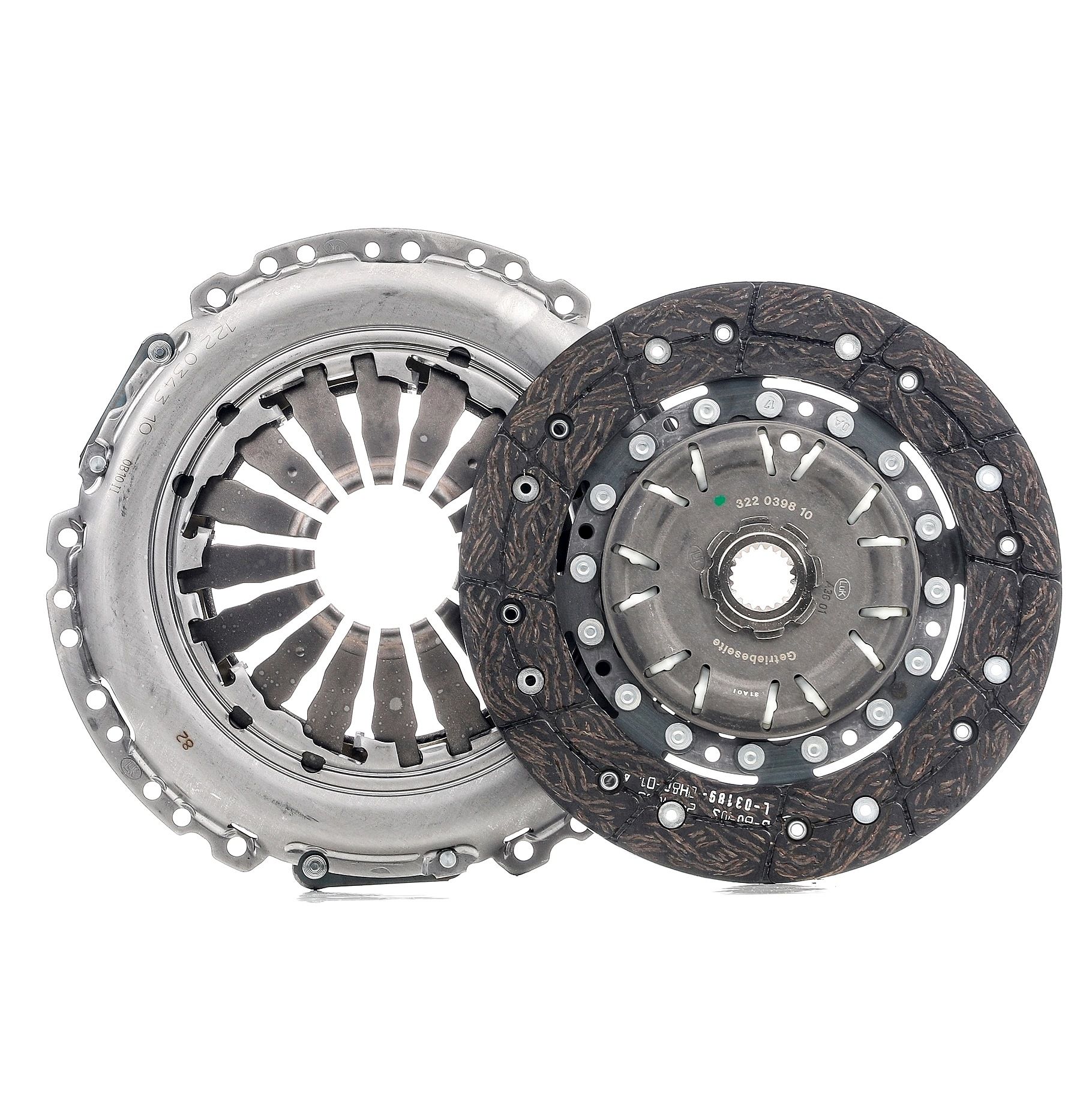 LuK BR 0222 for engines with dual-mass flywheel, with clutch pressure plate, with clutch disc, without clutch release bearing, Check and replace dual-mass flywheel if necessary., 220mm Ø: 220mm Clutch replacement kit 622 3132 09 buy